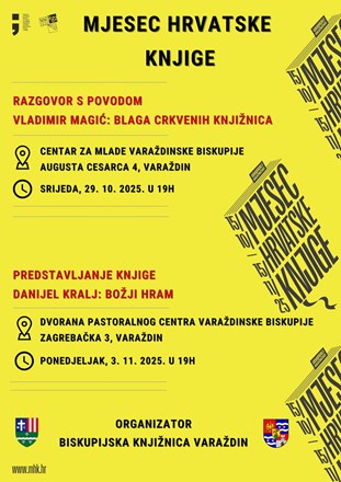 Obilježavanje manifestacije Mjesec hrvatske knjige u Biskupijskoj knjižnici Varaždin